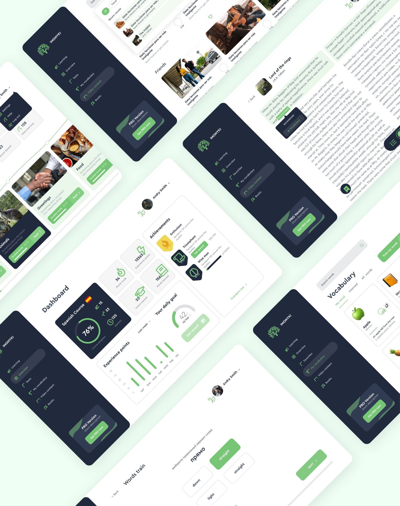 A web service for learning foreign languages